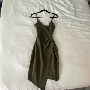 Boohoo Olive Green Dress